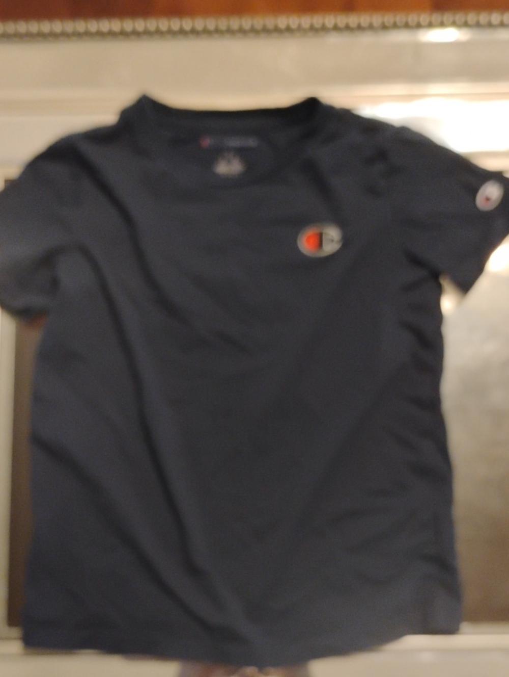Champion Navy Short Sleeve Logo Tee